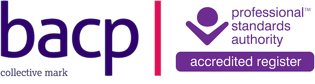 BACP Accredited Member logo, showing professional counselling accreditation.